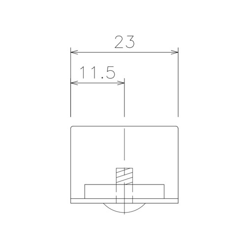 岡田 ピクチャーレール 30シリーズ キャップ (Aタイプ用) 製品図面・寸法図-2