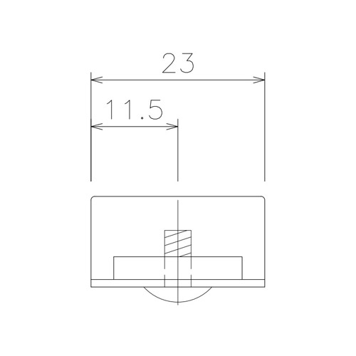 岡田 ピクチャーレール 30シリーズ キャップ (Bタイプ用) 製品図面・寸法図-2