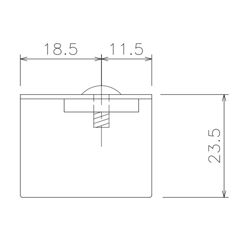岡田 ピクチャーレール 30シリーズ キャップ (Eタイプ用) 左右セット 製品図面・寸法図-2
