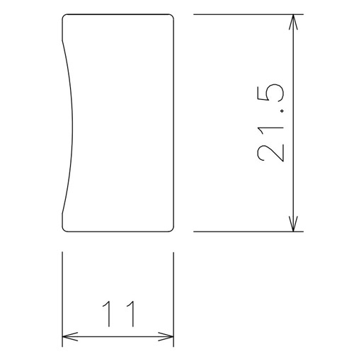 岡田 マイピクチャーレール 10シリーズ MPキャップ (左右セット) 製品図面・寸法図-2
