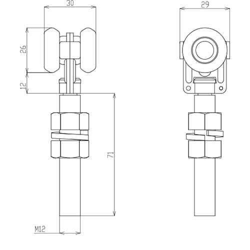 岡田 XGボルトランナーL 製品図面・寸法図