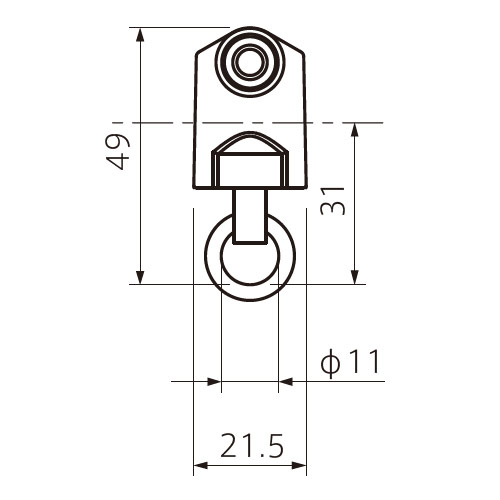 フェデポリマーブル N-30専用重量級ステンレスランナー 製品図面・寸法図-1