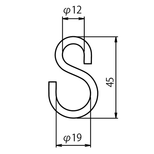 フェデポリマーブル SUS-Sカン45mm 製品図面・寸法図-1