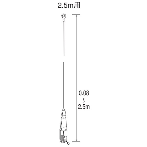 フェデポリマーブル ピクチャーギャラリー スライドハンガー YF-20 (Φ12mm/2.5m用) 製品図面・寸法図