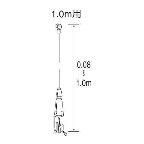 フェデポリマーブル ピクチャーギャラリー スライドハンガー G-30 (Φ15mm/1.0m用) 製品図面・寸法図