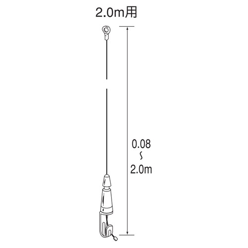 フェデポリマーブル ピクチャーギャラリー スライドハンガー G-30 (Φ15mm/2.0m用) 製品図面・寸法図