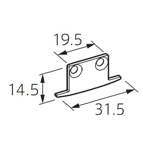 フェデポリマーブル ピクチャーギャラリー IW12 ストップ (シルバー) 製品図面・寸法図