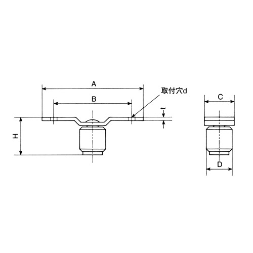 ヤボシ 2号・3号・4号 ステンレス ガイドローラー製品図面・寸法図