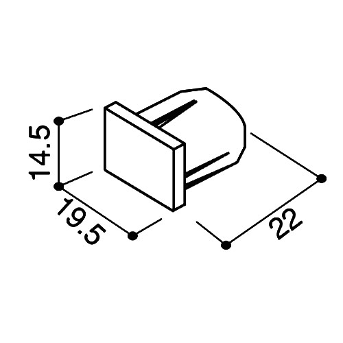 ダイケン ピクチャーレール FR30-15A用 キャップ (グレー) 製品図面・寸法図