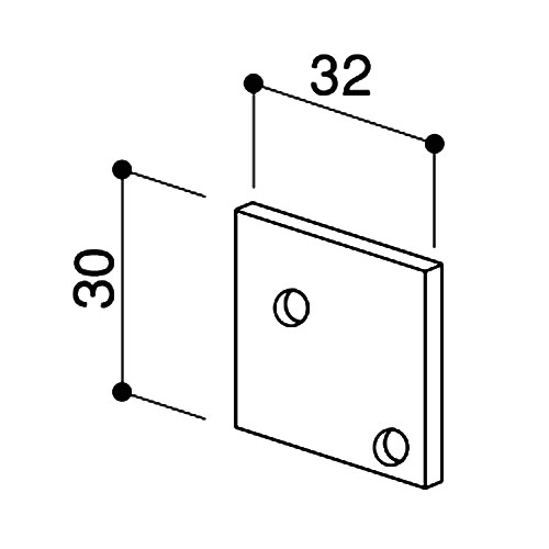 ダイケン ピクチャーレール FR30-18A用 キャップ (シルバー) 左右セット 製品図面・寸法図
