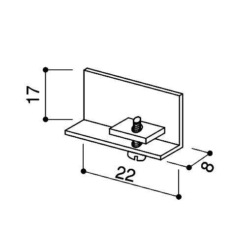 ダイケン ピクチャーレール FR20-1A用 キャップ (左右セット) シルバー 製品図面・寸法図