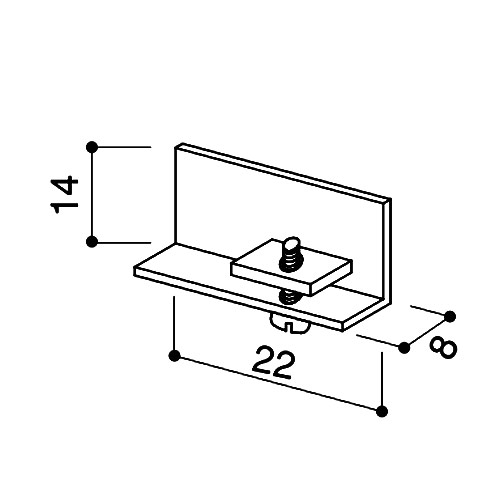 ダイケン ピクチャーレール FR20-2A用 キャップ (左右セット) シルバー 製品図面・寸法図