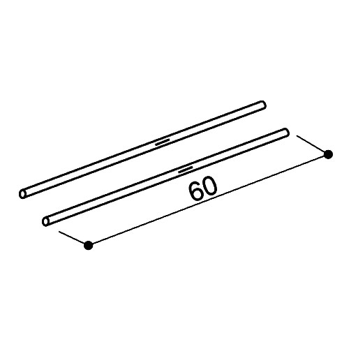 ダイケン ピクチャーレール 直線ジョイント (2本セット) 製品図面・寸法図