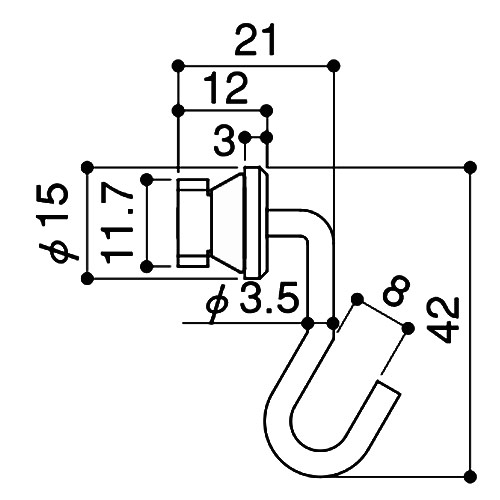 ダイケン ピクチャーレール ピクチャーランナーMRC型 (ホワイト) 製品図面・寸法図