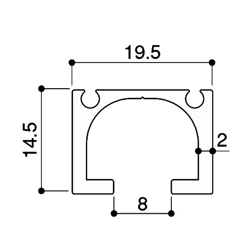 ダイケン ピクチャーレール 【FR30-15A型】 4m シルバー 製品図面・寸法図