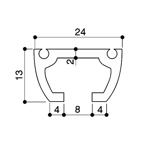ダイケン ピクチャーレール 【FR30-6型】 4m シルバー 製品図面・寸法図