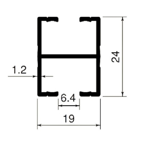 ダイケン H19型 リブレール 2m 製品図面・寸法図
