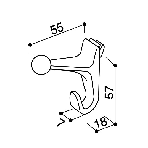 ダイケン ピクチャーレール FR10-2用 大型ランナー (ホワイト) 製品図面・寸法図