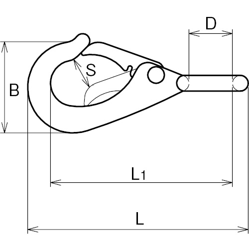 ASANO AKフックB型 B0 製品図面・寸法図