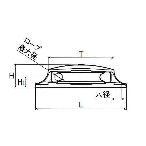 ASANO 固定滑車 横型1 車 TR製品図面・寸法図-2