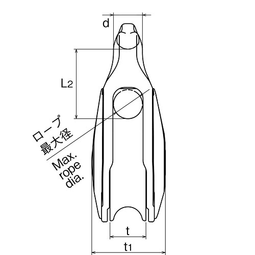 ASANO AKブロック PB-S型 (ステンレスベアリング入ステンレスシーブ)製品図面・寸法図-2