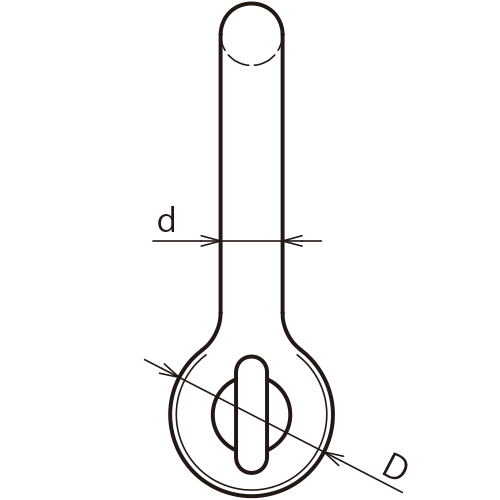 ASANO JISシャックル BC 12mm 製品図面･寸法図