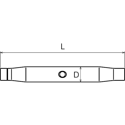 ASANO パイプターンバックルS型本体 M5mm 製品図面･寸法図