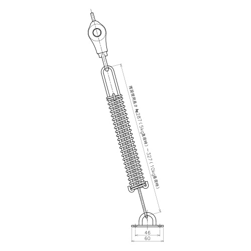 ASANO ロープテンションブロック AK1331 製品図面･寸法図