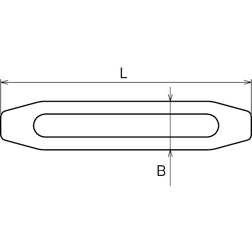 ASANO ターンバックル本体 (インチねじ) 6mm 製品図面・寸法図