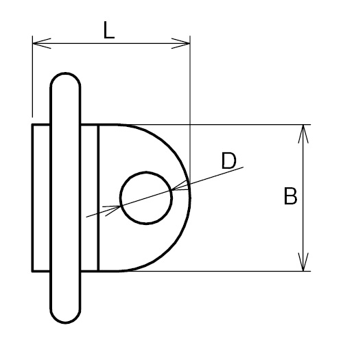 ASANO グランドフック 4mm 製品図面･寸法図
