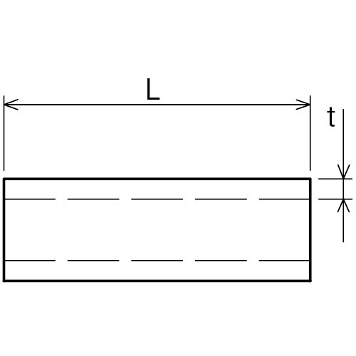 ASANO クランプ管 (アルミ) 1mm 製品図面・寸法図-2