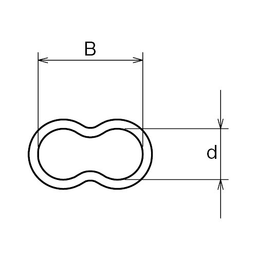 ASANO クランプ管 (ステンレス) 1mm 製品図面・寸法図-1