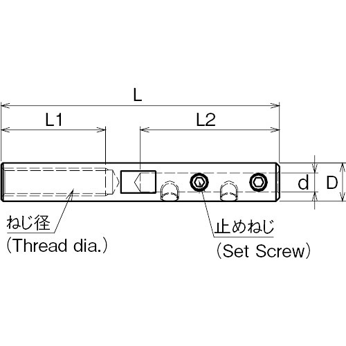 ASANO SNターミナル (左ねじ) 3mm 製品図面・寸法図