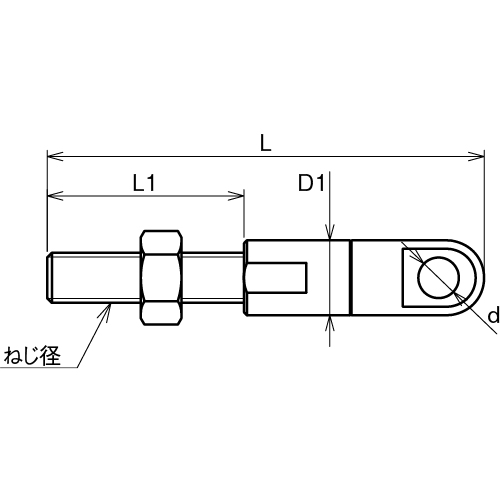 ASANO スイベルボルト M8mm 製品図面･寸法図
