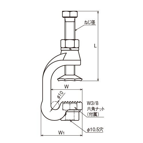 ASANO AKクランプ II-N型 製品図面・寸法図-1