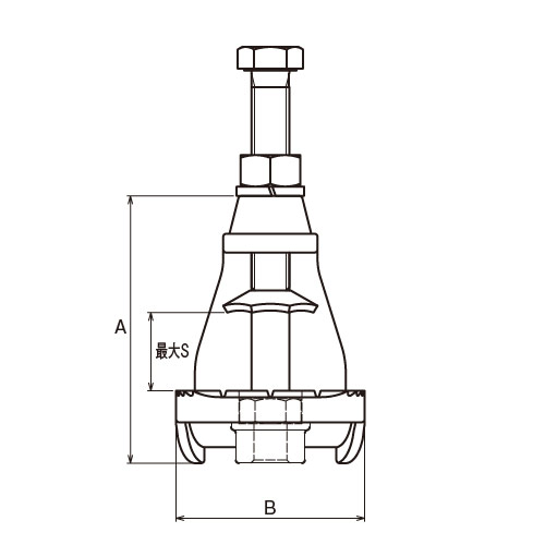 ASANO AKクランプ II-N型 製品図面・寸法図-2