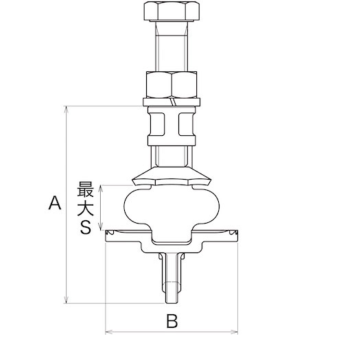 ASANO AKクランプ SH-I型 製品図面・寸法図-2