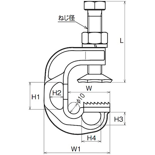 ASANO AKクランプ SH-II型 製品図面・寸法図-1