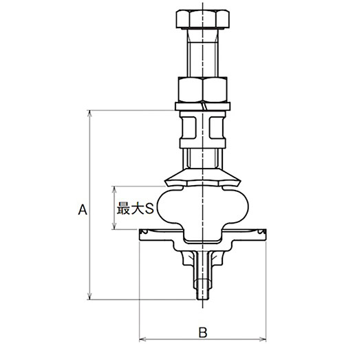 ASANO AKクランプ SH-II型 製品図面・寸法図-2