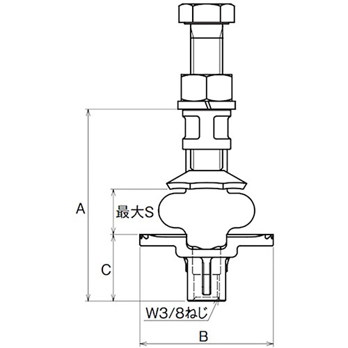 ASANO AKクランプ SH-III型 製品図面・寸法図-2