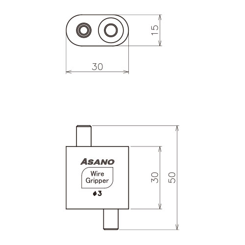 ASANO ワイヤーグリッパー 製品図面・寸法図
