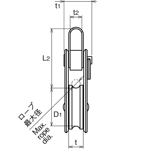 ASANO ミニブロック(固定式) 25mm製品図面・寸法図-2