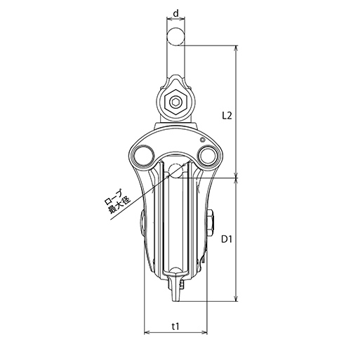 ASANO 強力ダルマブロックPB-S II型 (ベアリング入) AK1875 製品図面・寸法図