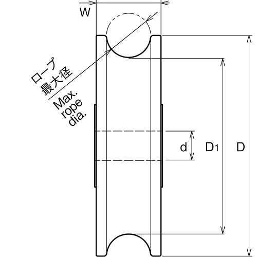 ASANO ナイロンシーブ 75×24mm 製品図面・寸法図