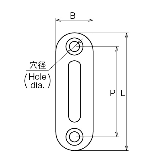 ASANO オープンパッドアイ 8mm 製品図面･寸法図