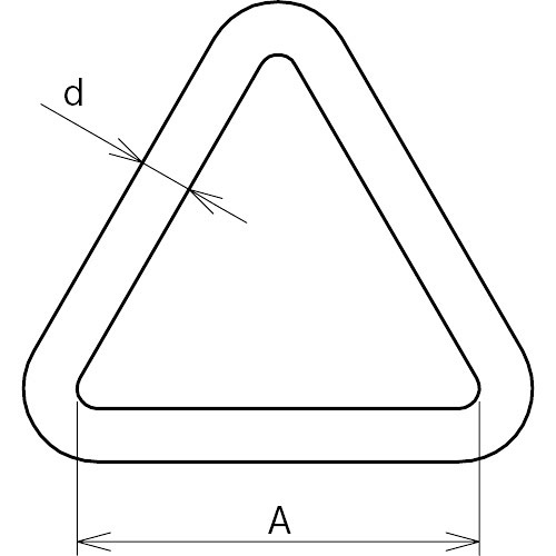 ASANO 三角型リング 3*20mm 製品図面・寸法図