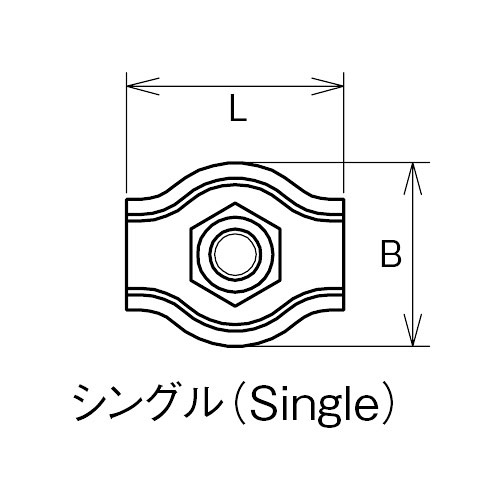 ASANO 板型ワイヤークリップ (Single) 1.5mm 製品図面・寸法図