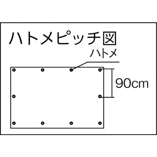 TRUSCO #1500 ブルーシートα 3.6×5.4m (10枚入) 製品図面・寸法図