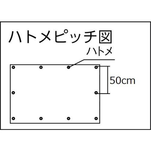TRUSCO #2500 防炎ブルーシート 10×10m 製品図面・寸法図