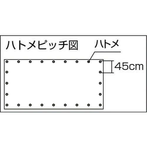TRUSCO 防炎シート 1.8×3.6m 製品図面・寸法図